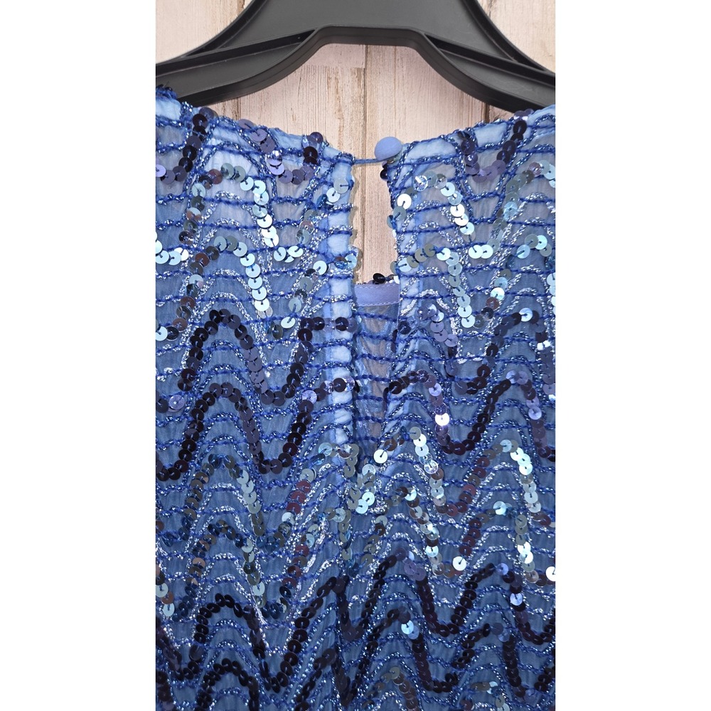 VTG Joy Stevens California S Sequin Bling Top Blouse Formal Occasion - Picture 7 of 9